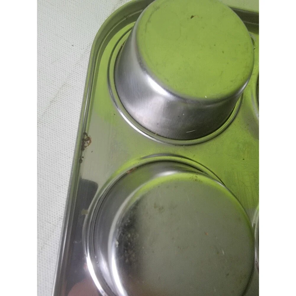 6 Cup Spot Baking Muffin Pan Metal Bakewear Cooking Cup Cake